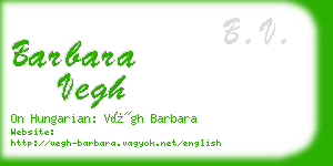 barbara vegh business card